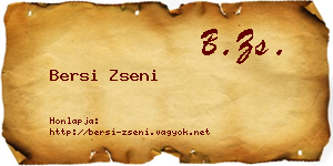Bersi Zseni névjegykártya